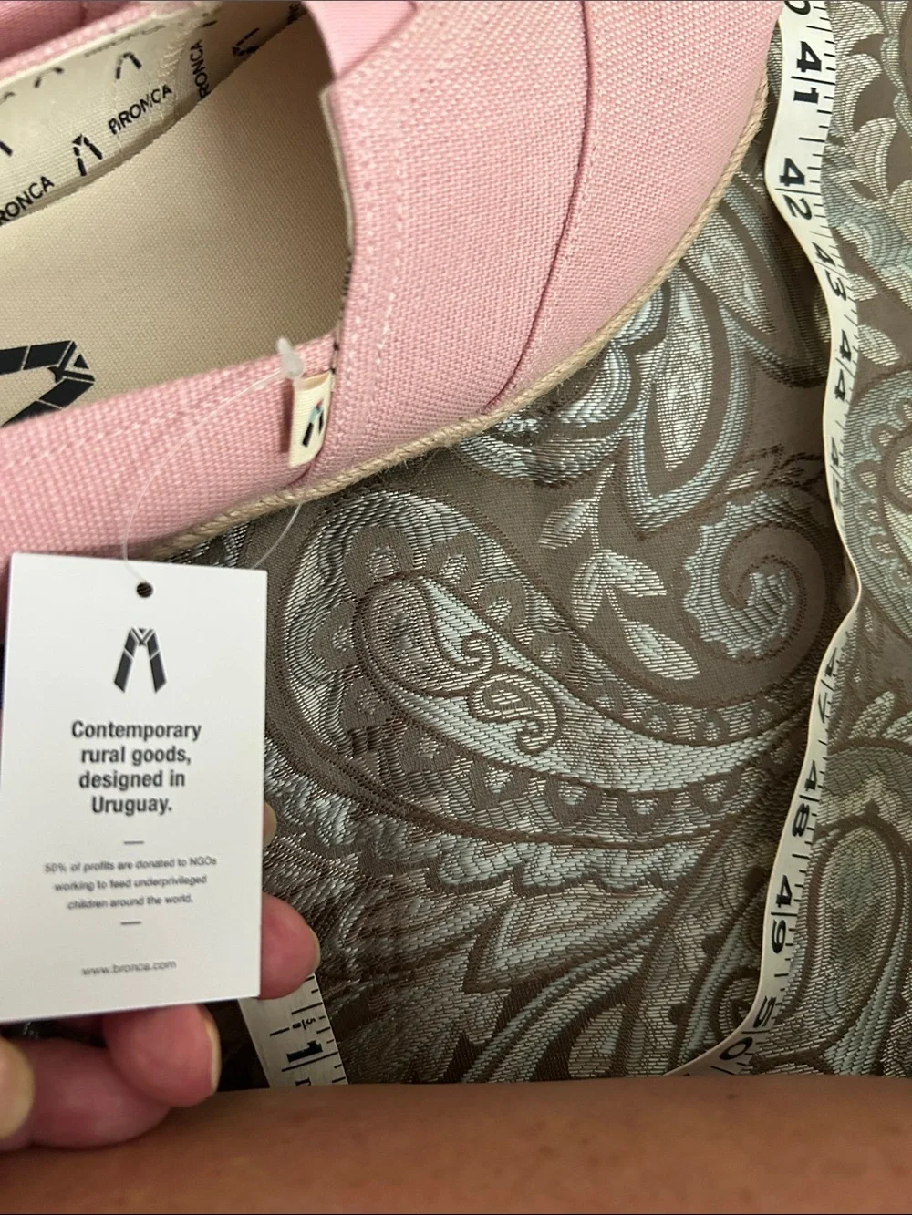 Bronca Pink Canvas Slip-On Flats